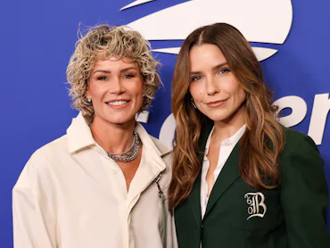 Ashlyn Harris and Sophia Bush at The 2026 US Open Men's Tennis Final Blue Carpet held at USTA Billie...