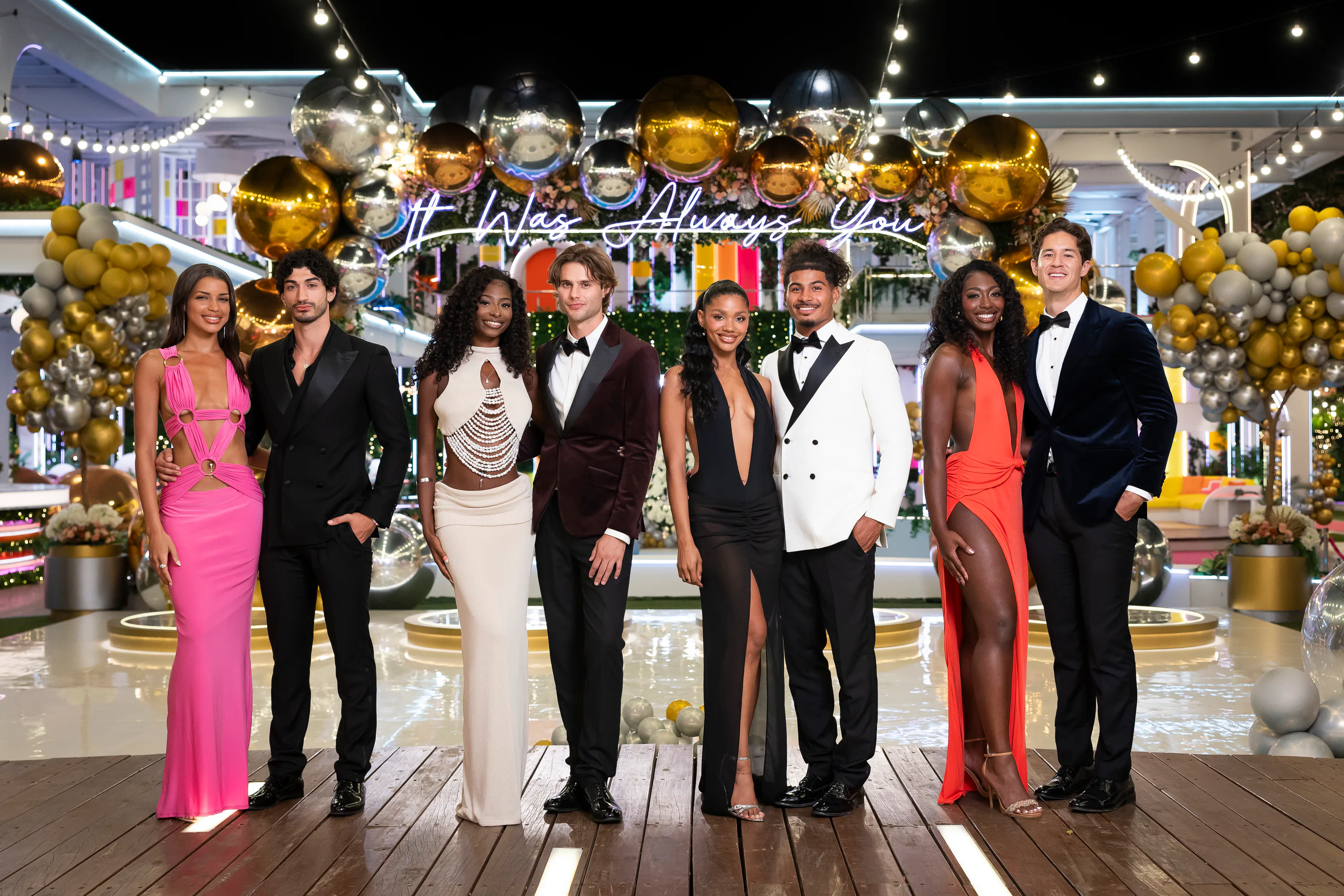 LOVE ISLAND USA -- Episode 835 -- Pictured: (l-r) Kayda Reese Bosse, Zacharias Georgiou, Trinity Cel...