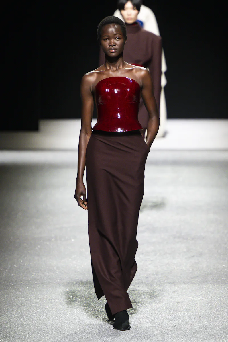 PARIS, FRANCE - MARCH 06: A model walks the runway during the Issey Miyake Ready to Wear Fall/Winter...