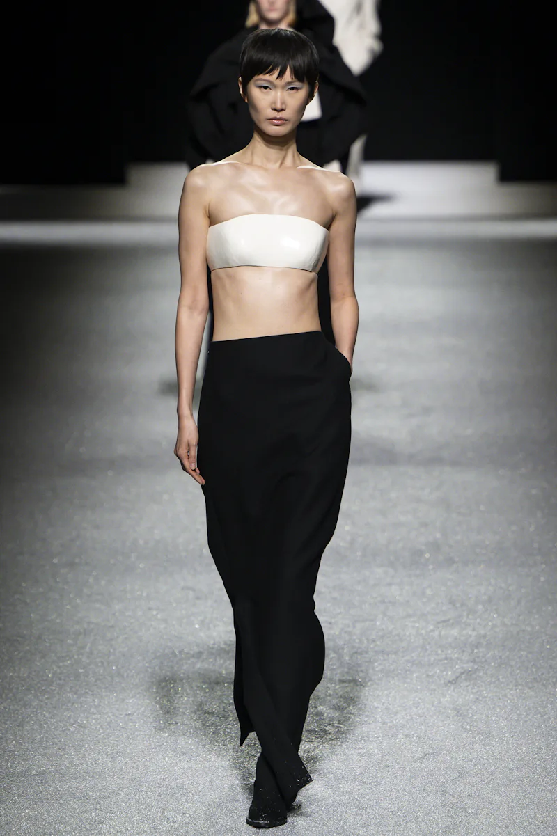 PARIS, FRANCE - MARCH 06: A model walks the runway during the Issey Miyake Ready to Wear Fall/Winter...