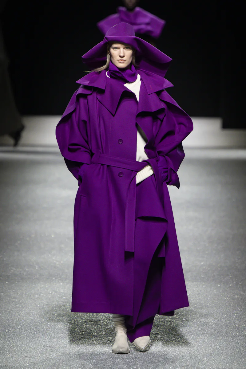 PARIS, FRANCE - MARCH 06: A model walks the runway during the Issey Miyake Ready to Wear Fall/Winter...