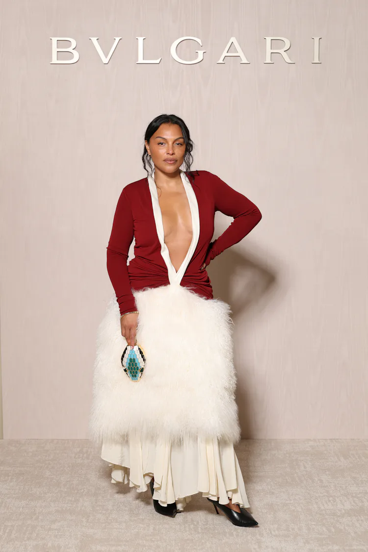 PARIS, FRANCE - JANUARY 26: Paloma Elsesser attends BVLGARI ICONS Minaudière Collection as part of t...