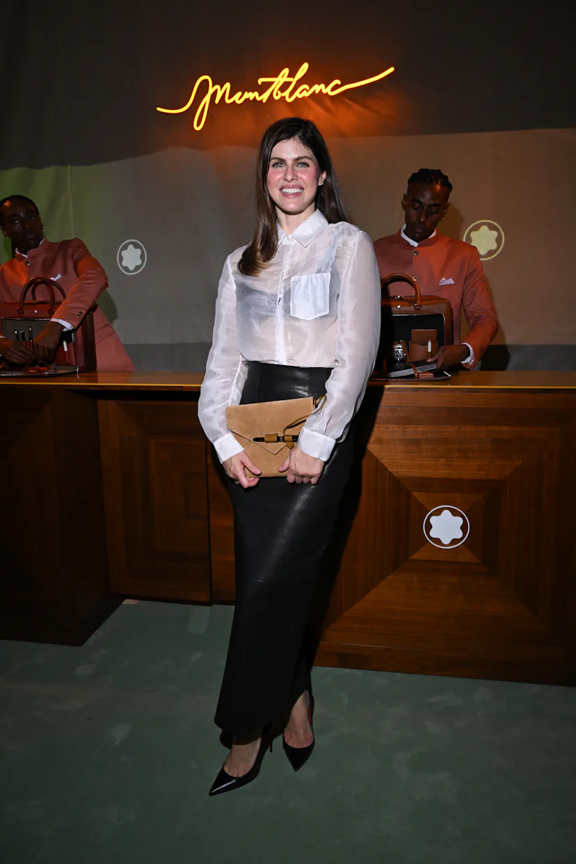Alexandra Daddario at the Montblanc 100 Years of Leather Event on September 08, 2026 in New York, Ne...