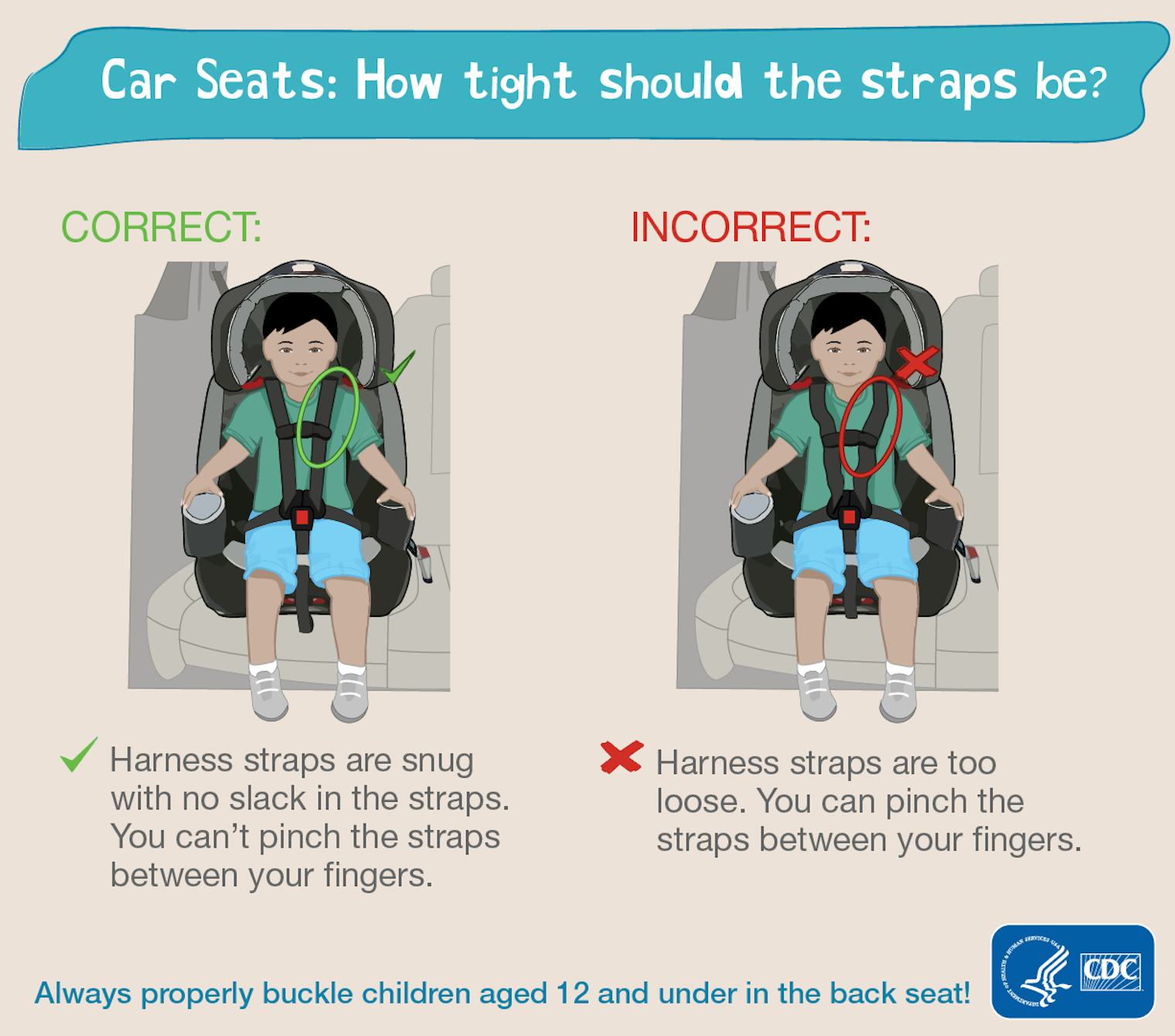 Car seat strap placement forward facing Clearance