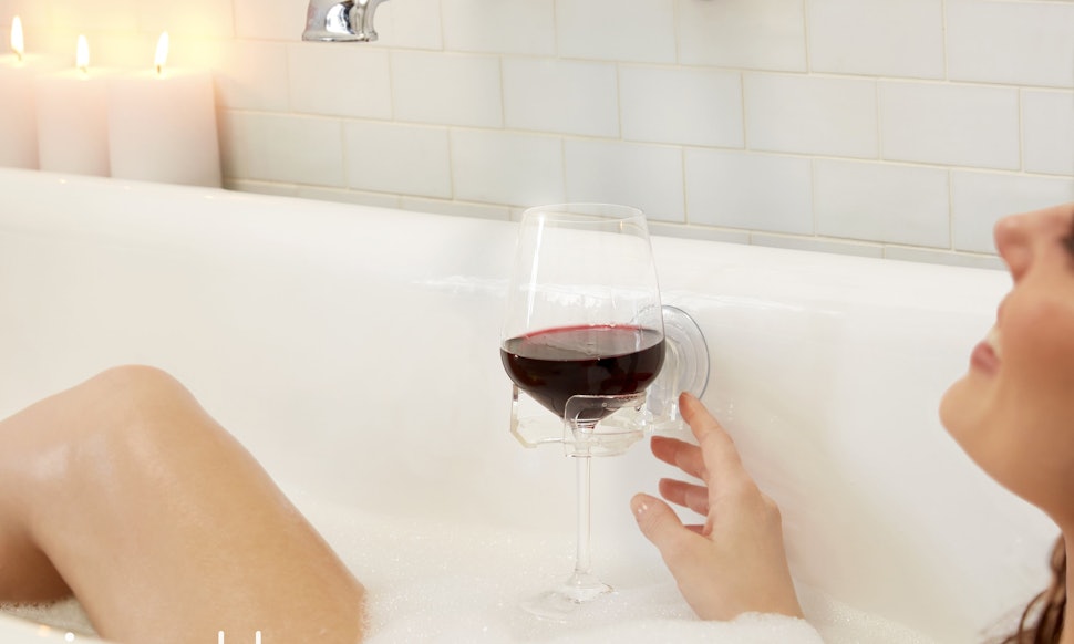 This Wine Glass Holder For The Bath Tub Just Revolutionized Friday This Wine Glass Holder For The Bath Tub Just Revolutionized Friday Nights Lazy People Everywhere