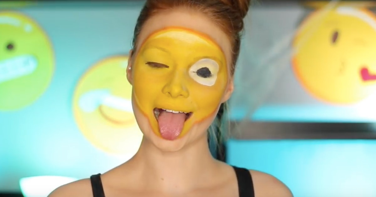 8 Emoji Face Paint Tutorials To Really Express Yourself This Halloween