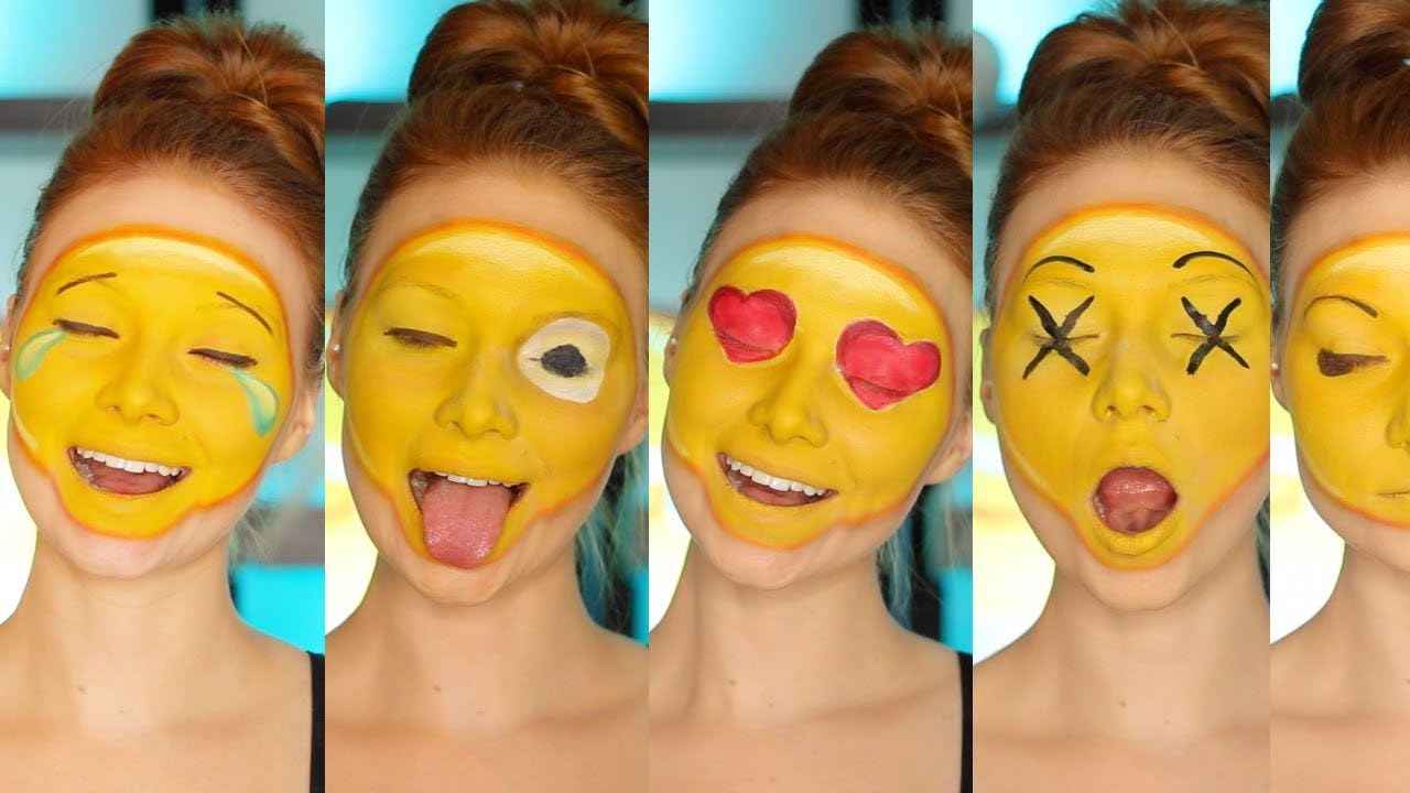 8 Emoji Face Paint Tutorials To Really Express Yourself This Halloween
