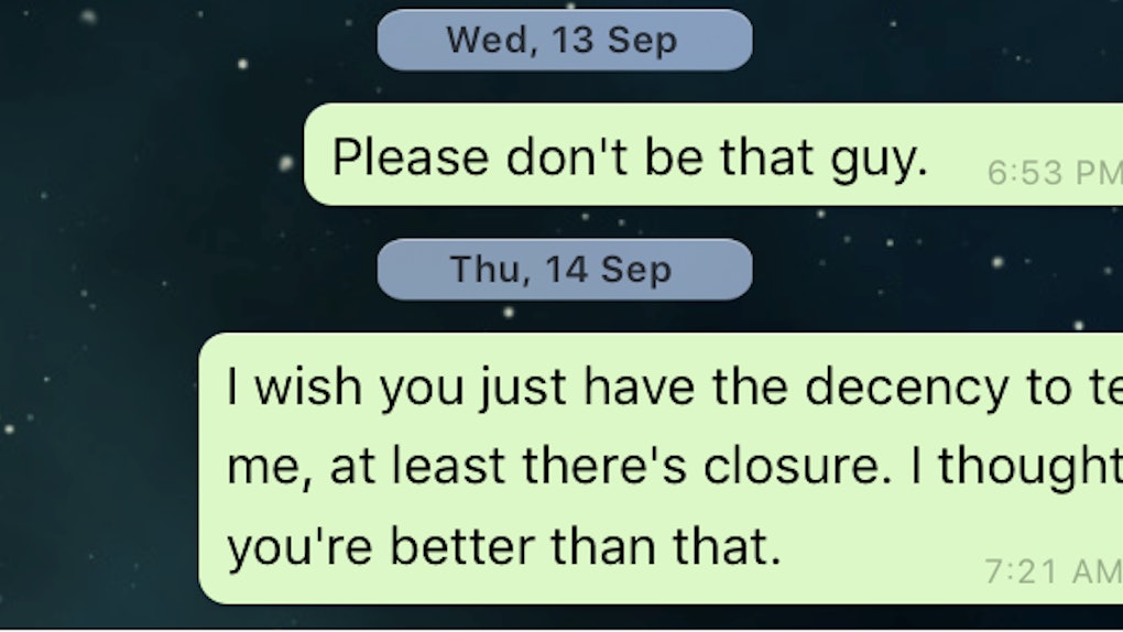 Girl Ghosted By A Guy Who Told Her To "Stop Worrying So Much"