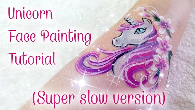 easy unicorn face paint