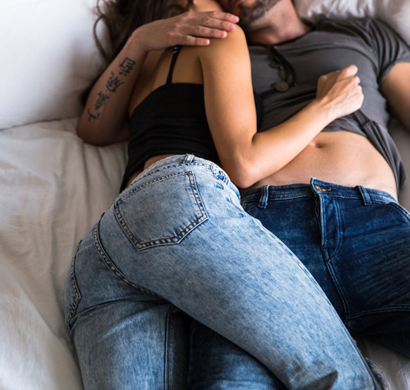 Not all cuddling positions require spooning.