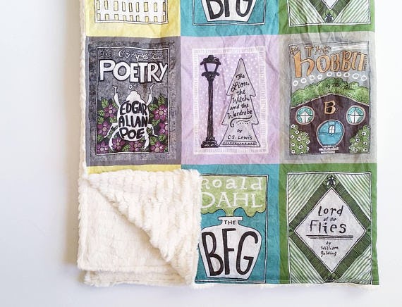 11 Cozy BookThemed Blankets, Perfect For Snuggling Up With a Good Read