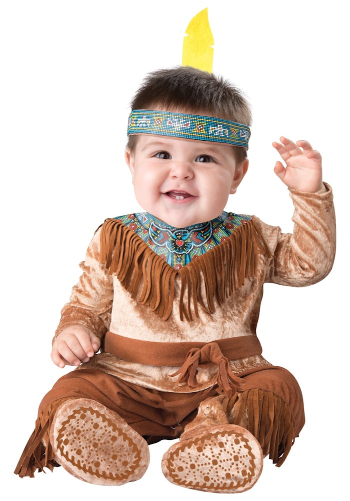 baby in native American racist sexist mean Halloween costume