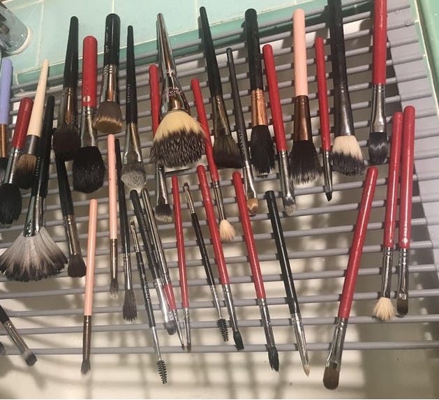 This Makeup Brush Drying Rack Hack Is Seriously Genius