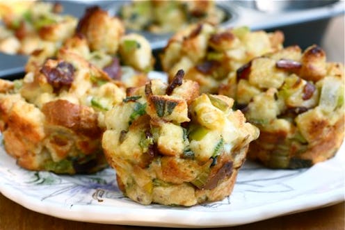 Stuffing Muffins made out of thanksgiving leftovers