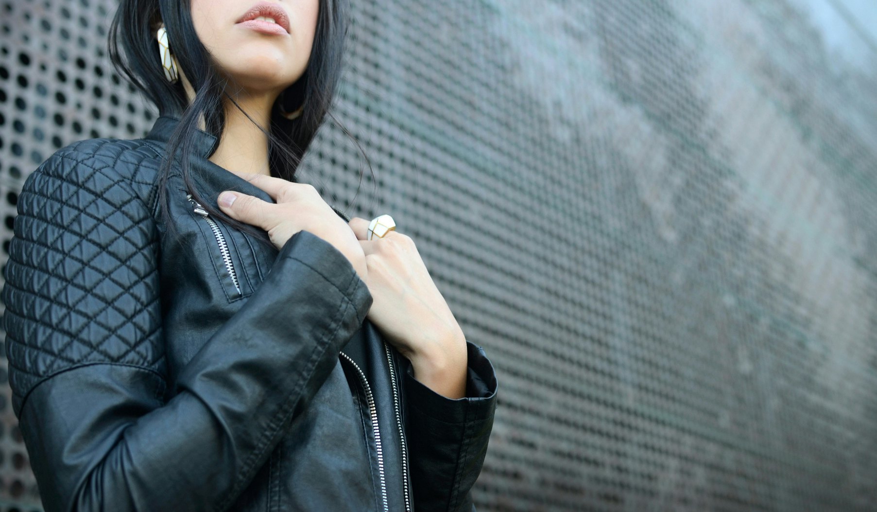 cute outfits with black leather jackets