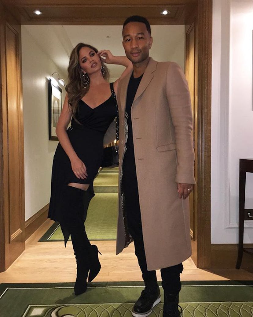 Chrissy & John dressed up for their date