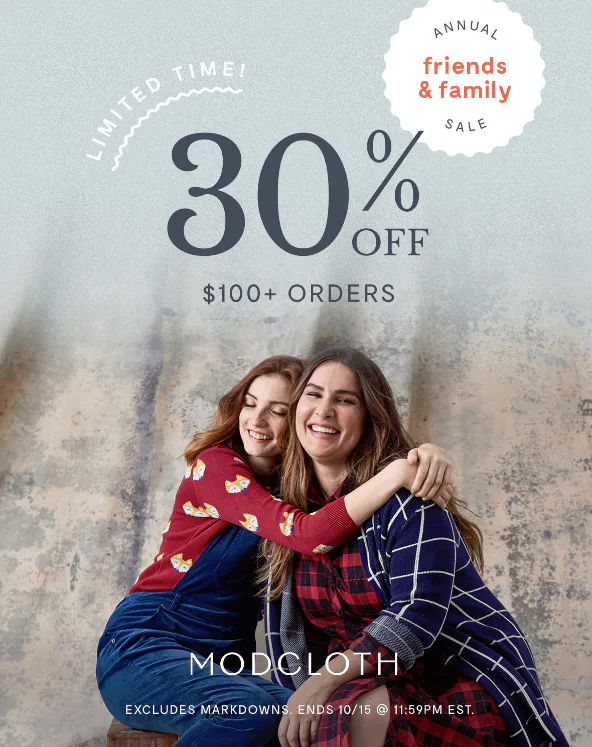 When Is ModCloth's Friends & Family Sale? Here's When To Enjoy The Deep ...