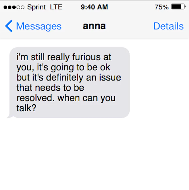5 Serious Texts To Send Your Partner When You're Mad Besides