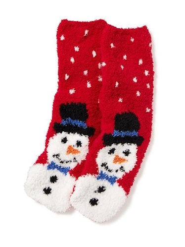 Chenille Snowman Socks
