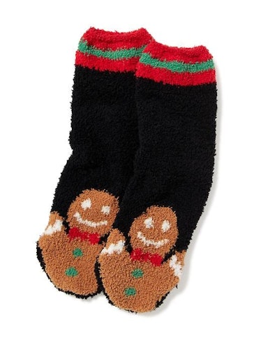 Chenille Gingerbread Socks
