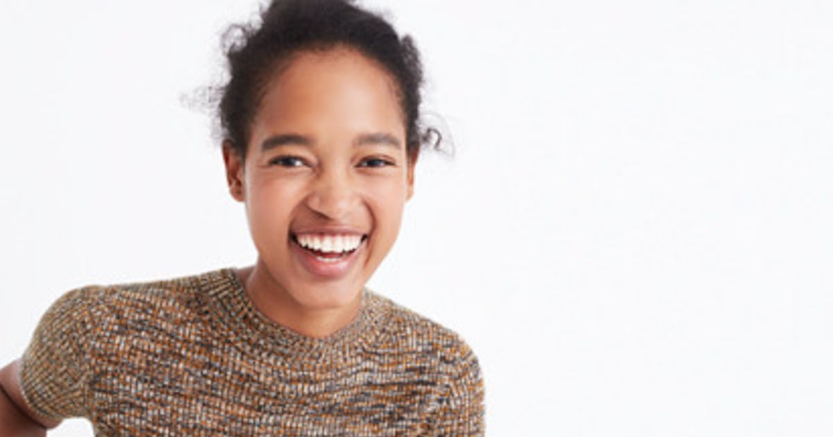 J crew ad black hair outlet