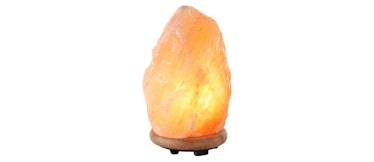Sharper Image Lamp Salt Crystal with Wood Base
