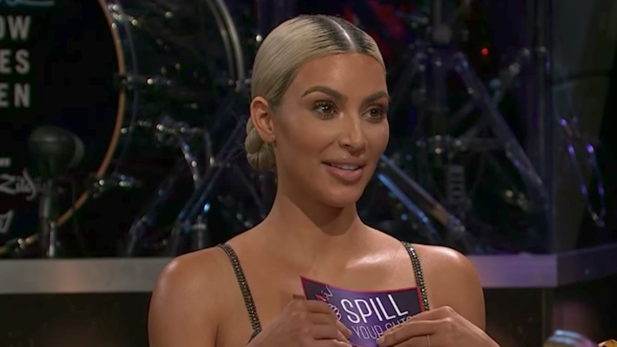 This Video Of Kim Kardashian Drinking A Sardine Shake To Avoid Baby