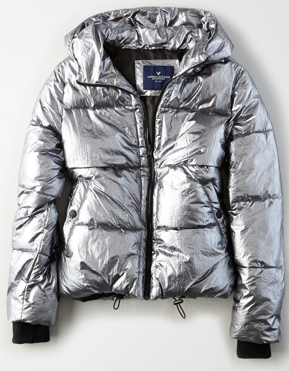 american eagle denim puffer jacket