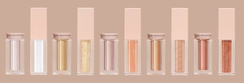 Iridescent, Rose Gold, Yellow Gold, Copper, and Bronze KKW beauty ultra beams highlighters glosses