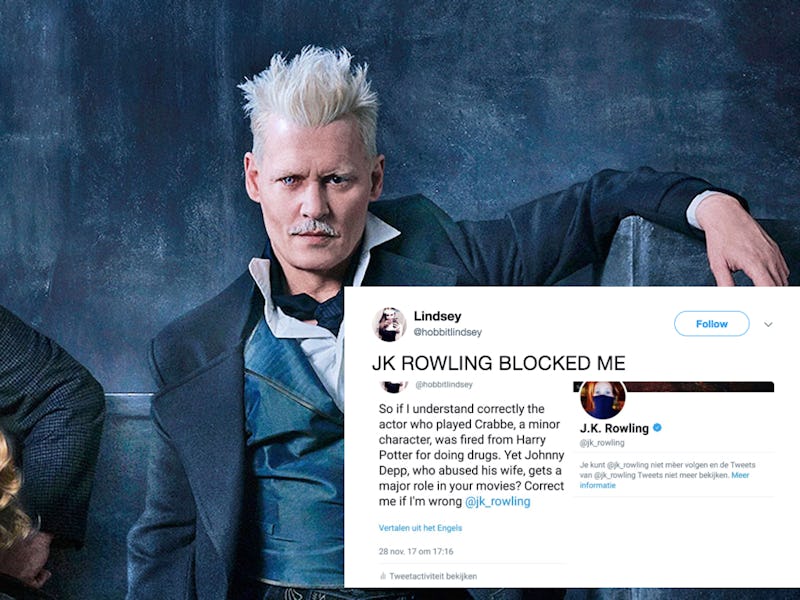A Twitter User Alleges That J K Rowling Blocked Them After They Asked About Johnny Depp S Casting A Twitter User Alleges That J K Rowling Blocked Them After They Asked About Johnny Depp S Casting