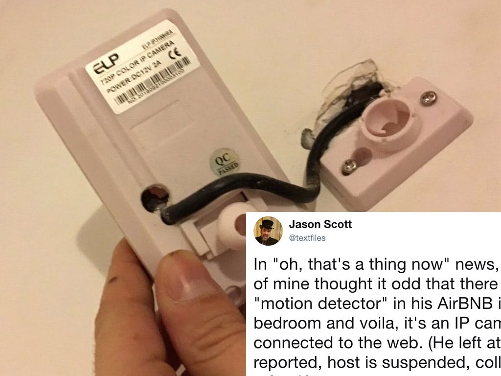 An Airbnb Host Was Caught With A Hidden Camera Set Up In The