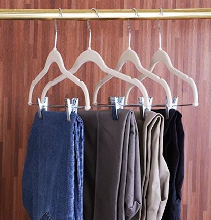 velvet hangers hang entire clips together outfits metal bustle