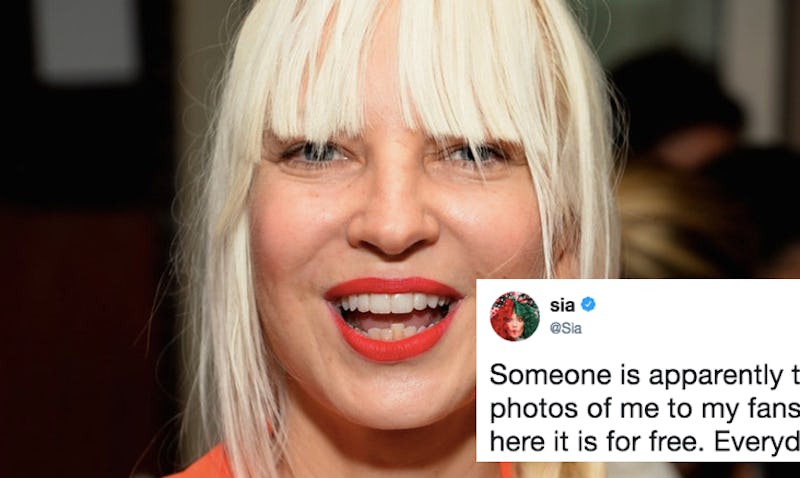 Sia Posted A Naked Photo Of Herself To Beat Paparazzi To The Punch