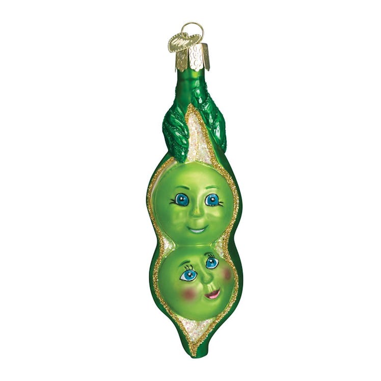 Two Peas in a Pod Old World Christmas Glass Blown Ornament