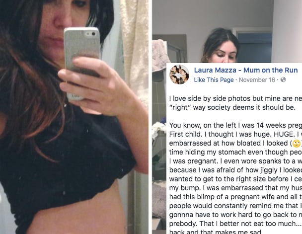 These SideBySide Pregnancy Photos Make Such An Important Point About