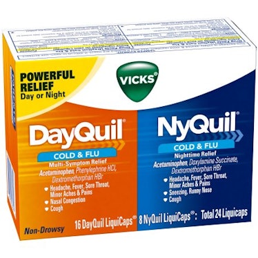 Vicks NyQuil and DayQuil Cold & Flu Medicine Convenience Pack.