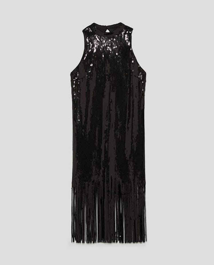 Sequined Halter Dress