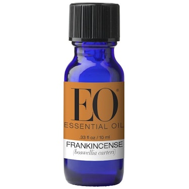 bottle of Pure Essential Oil Frankincense.