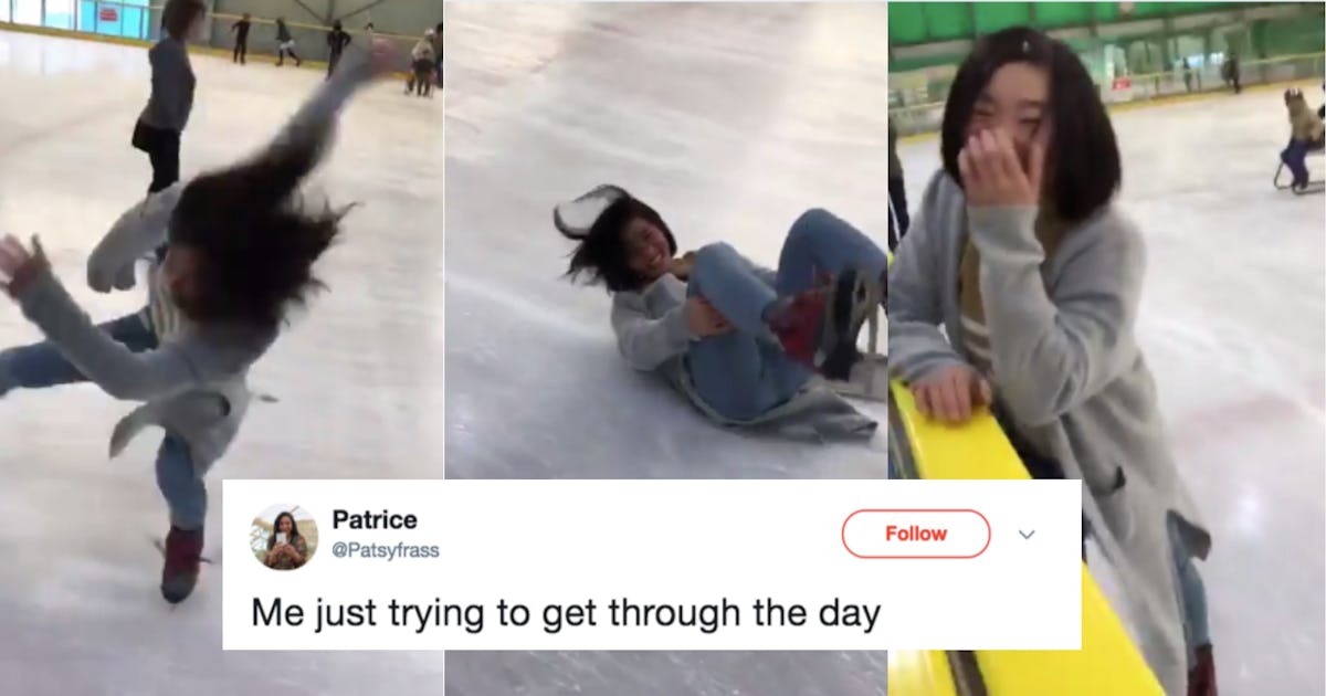 The Girl Falling On Ice Skates For Over A Minute Meme Just Became The Most Relatable Thing On The Internet The Girl Falling On Ice Skates For Over A Minute Meme Just Became The Most Relatable Thing On The Internet