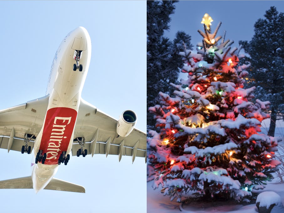 An Airplane Drew A Christmas Tree In The Sky During A Test Flight & It’s The Best Expression Of 