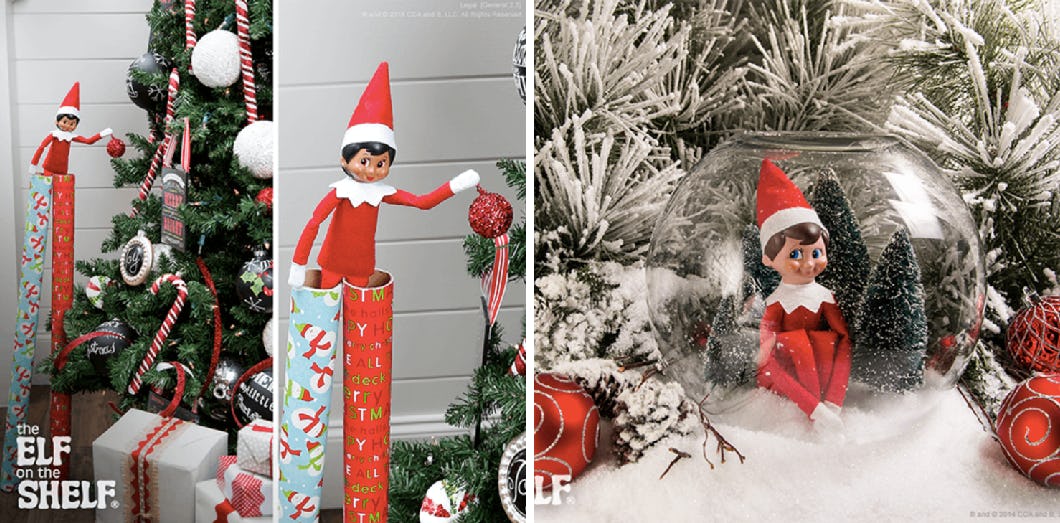 9 Elf On The Shelf Ideas Using Christmas Decorations Cause They