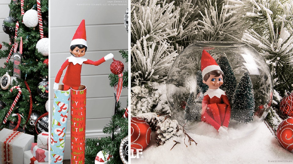 9 Elf On The Shelf Ideas Using Christmas Decorations Cause They