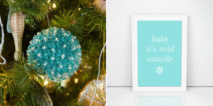 9 Tiffany Blue Christmas Decorations 