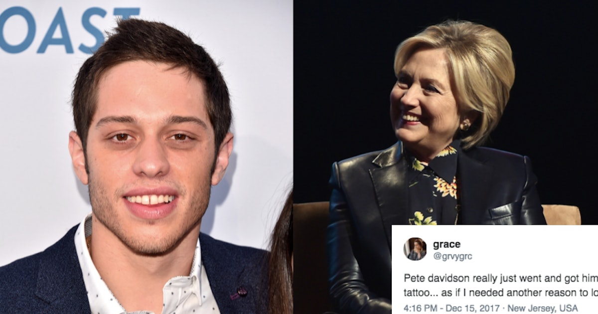 Pete Davidson S Hillary Clinton Tattoo Is Getting The Best Pete Davidson S Hillary Clinton Tattoo Is Getting The Best
