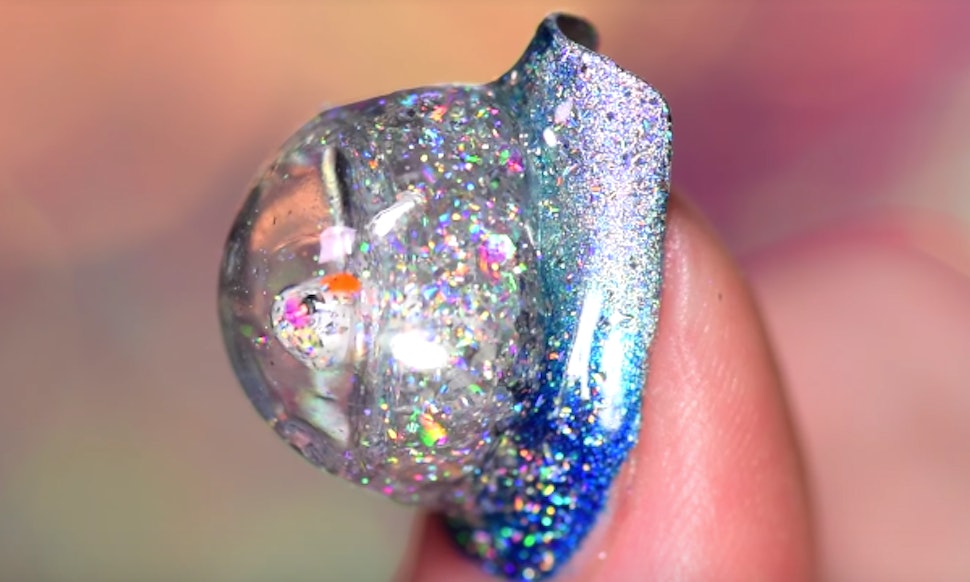 Snow Globe Nails Are Totally Unnecessary But Fabulously Extra