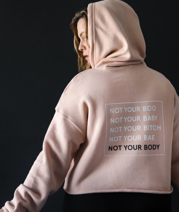 Not Your Body Cropped Hoodie 