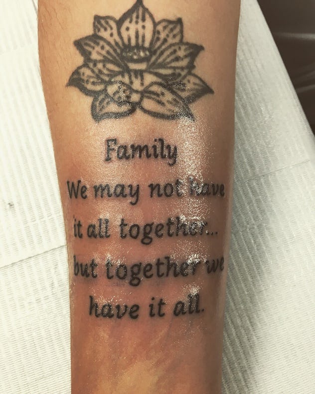 family quotes and sayings tattoos