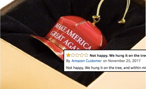 trump cap ornament