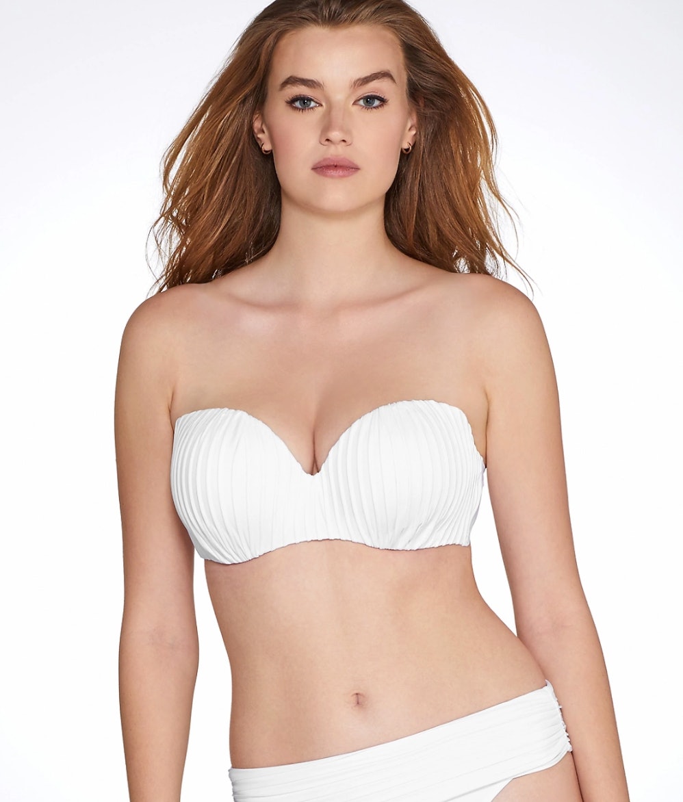 strapless bikini top with support