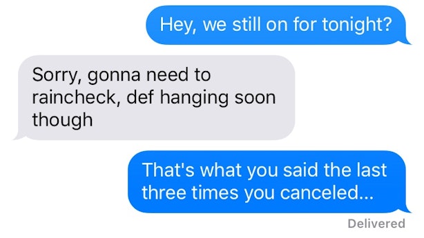 7 Sample Texts To Send To Someone Who's Breadcrumbing You